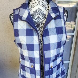 ArtisanNY Buffalo Check Vest JCrew Look-A-Like medium used once